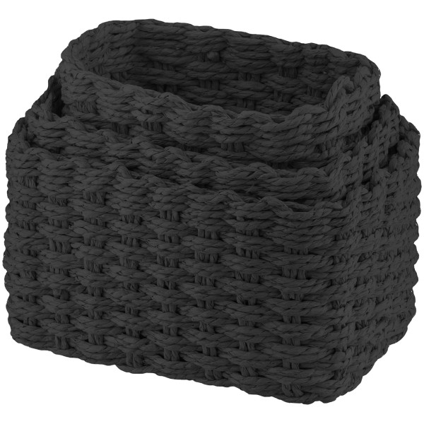 Фото - Набір корзин для зберігання Ardesto Prestigio 3.3/2.2/1.4 л 3 пр. Чорний (ARHC2505BL)