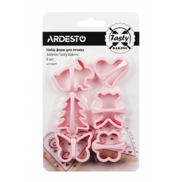 Фото - Набір форм для печива Ardesto Tasty Baking Pink 6 шт. (AR2308PP)