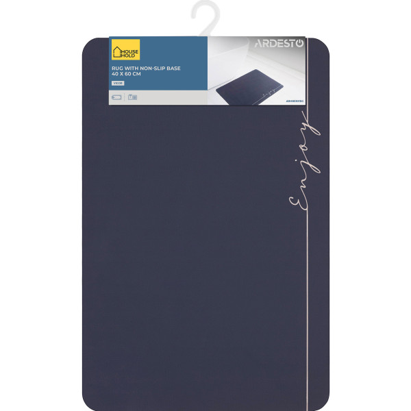 Фото - Килимок для ванної кімнати Ardesto Vigor 40х60 см сірий темний (ARHB3301RG)