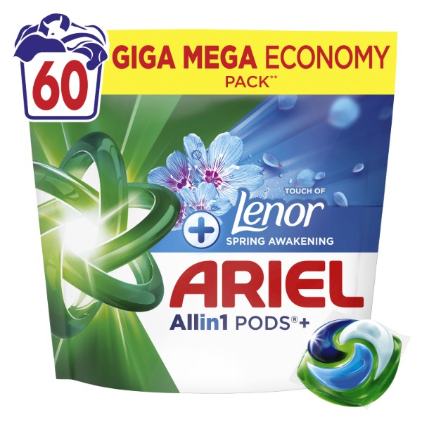 Фото - Капсулы для стирки Ariel Все-в-1 Дотик Lenor Пробуждение весны, 60 шт