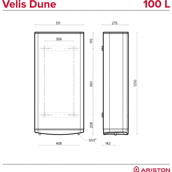 Фото - Водонагреватель Ariston VELIS DUNE 100 EU