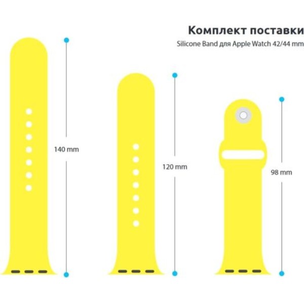 Фото - Ремінець для смарт-годинника Armorstandart Sport Band (3 Straps) for Apple Watch 42/44/45/49mm Yellow (ARM49073)