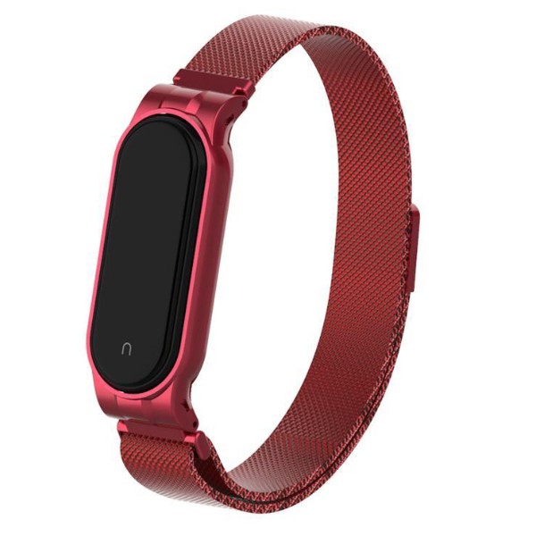 Фото - Ремінець для фітнес-браслету Armorstandart Milanese Magnetic Band for Xiaomi Mi Band 5 Red (ARM56850)