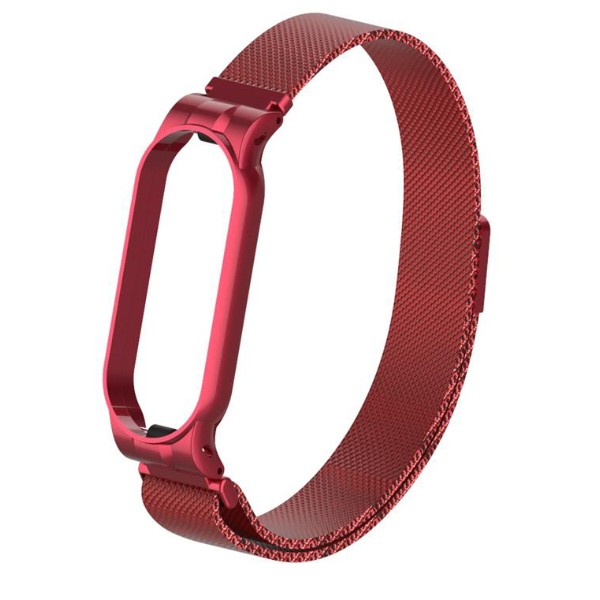 Фото - Ремінець для фітнес-браслету Armorstandart Milanese Magnetic Band for Xiaomi Mi Band 5 Red (ARM56850)