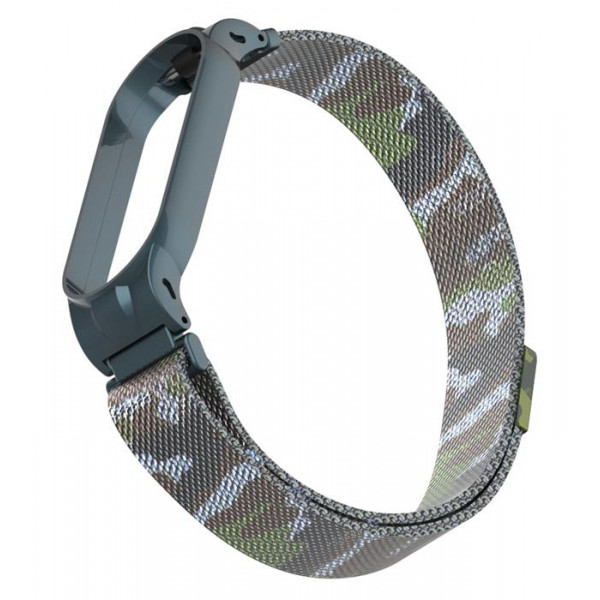 Фото - Ремешок для фитнес-браслета Armorstandart Milanese Magnetic Band for Xiaomi Mi Band 5 Khaki Green (ARM56855)