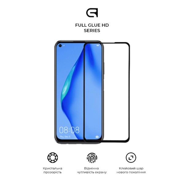 Фото - Защитное стекло для смартфона Armorstandart for Huawei P40 Lite Black Full Glue HD Black (ARM58289)