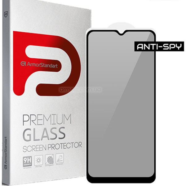 Фото - Захисне скло для смартфону Armorstandart FG Anti Spy for Samsung A02s (A025) Black (ARM58647)
