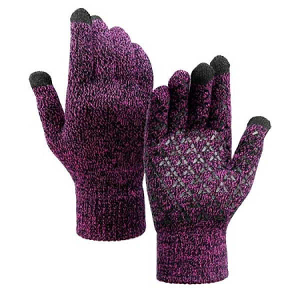 Фото - Рукавички для сенсорних екранів Armorstandart Melange Purple/Black size XL (ARM59872)