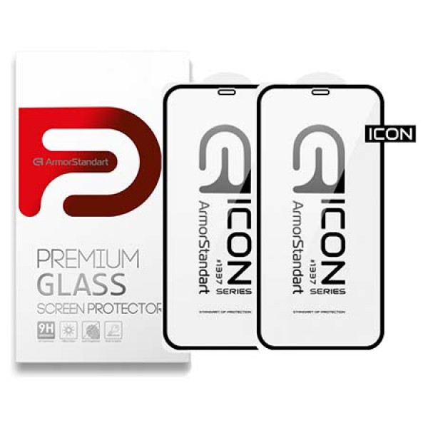 Фото - Защитное стекло для смартфона Armorstandart Icon 3D for iPhone 12 Pro Max Black 2шт (ARM59890)