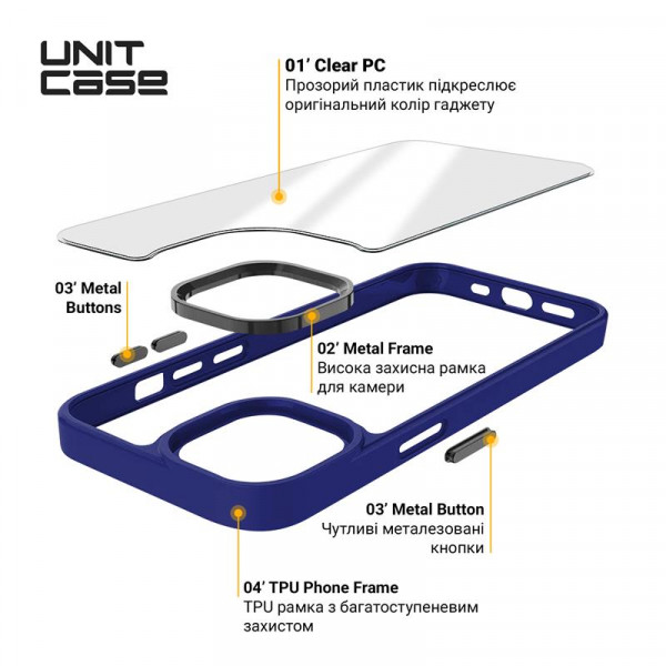 Фото - Чохол для смартфону Armorstandart Unit for Apple iPhone 14 Pro Deep Navy (ARM62480)