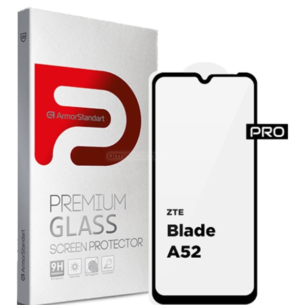 Фото - Защитное стекло для смартфона Armorstandart Pro for ZTE Blade A52 Black (ARM63117)