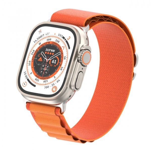 Фото - Ремінець для смарт-годинника Armorstandart Alpina Band for Apple Watch 42mm/44mm/45mm Orange (ARM64979)