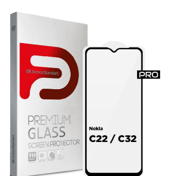Фото - Захисне скло для смартфону Armorstandart Pro for Nokia C22/C32 Black (ARM66980)
