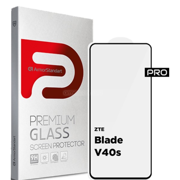 Фото - Защитное стекло для смартфона Armorstandart Pro for ZTE Blade V40s Black (ARM68741)
