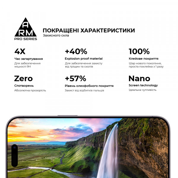 Фото - Защитное стекло для смартфона Armorstandart Pro Anti-spy Matte for Apple iPhone 14 Pro Black (ARM68604)