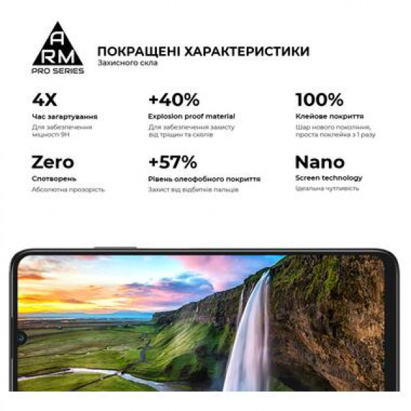 Фото - Защитное стекло для смартфона Armorstandart Pro for Honor X7a Black (ARM69380)