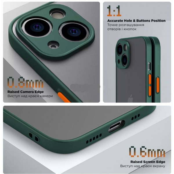 Фото - Чохол для смартфону Armorstandart Frosted Matte for Xiaomi Redmi 13C / Poco C65 Dark Green (ARM72511)