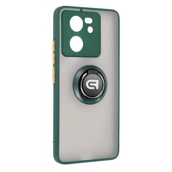 Фото - Чохол для смартфону Armorstandart Frosted Matte Ring for Xiaomi 13T / 13T Pro Dark Green (ARM72718) Фото - Чохол для смартфону Armorstandart Frosted Matte Ring for Xiaomi 13T / 13T Pro Dark Green (ARM72718)
