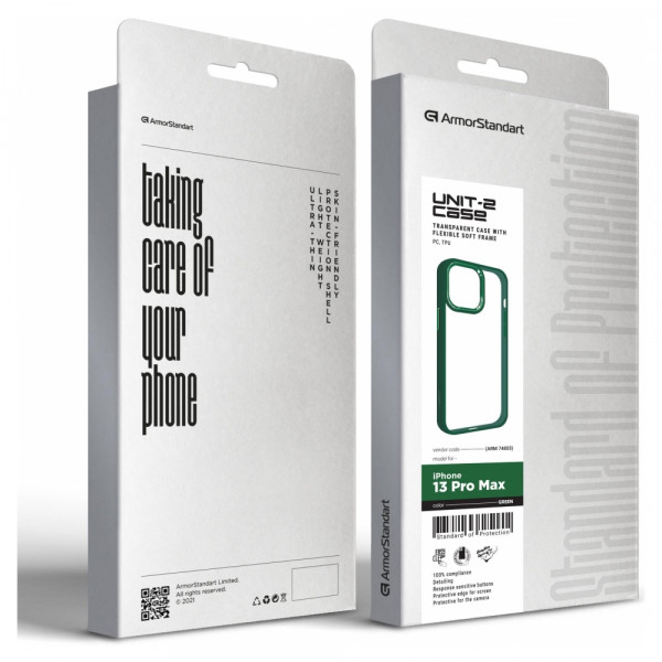 Фото - Чохол для смартфону
 Armorstandart UNIT2 for Apple iPhone 13 Pro Max Green (ARM74803)