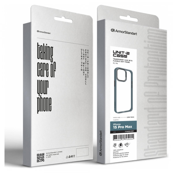 Фото - Чохол для смартфону Armorstandart UNIT2 for Apple iPhone 15 Pro Max Titanium Grey (ARM74844)