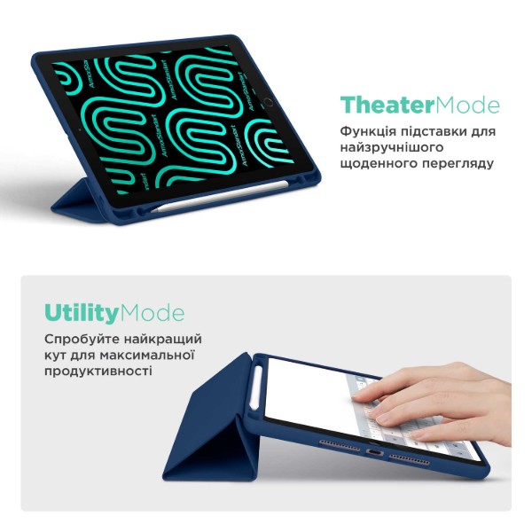 Фото - Чохол для планшета ArmorStandart Smart Fold Pen for iPad 11 2025 (A16) / 10.9 2024 / 2022 Dark Blue (ARM74946)