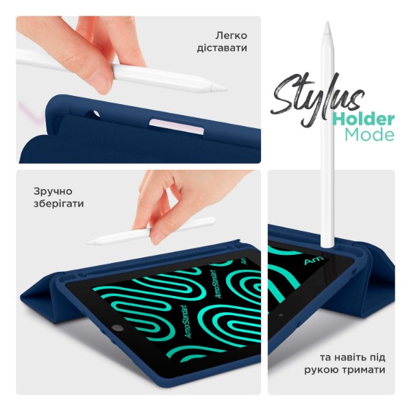Фото - Чохол для планшета ArmorStandart Smart Fold Pen for iPad 11 2025 (A16) / 10.9 2024 / 2022 Dark Blue (ARM74946)