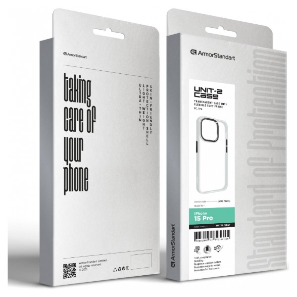 Фото - Чохол для смартфону Armorstandart UNIT2 for Apple iPhone 15 Pro Matte Clear (ARM75235)
