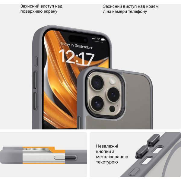 Фото - Чехол для смартфона Armorstandart Uniq Magsafe for Apple iPhone 15 Pro Max Grey (ARM75277)