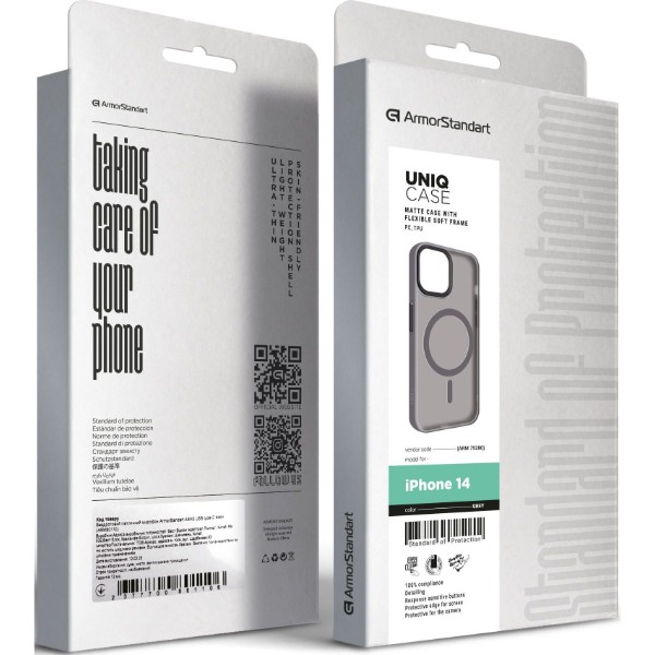 Фото - Чохол для смартфону Armorstandart Uniq Magsafe for Apple iPhone 14 Grey (ARM75280)