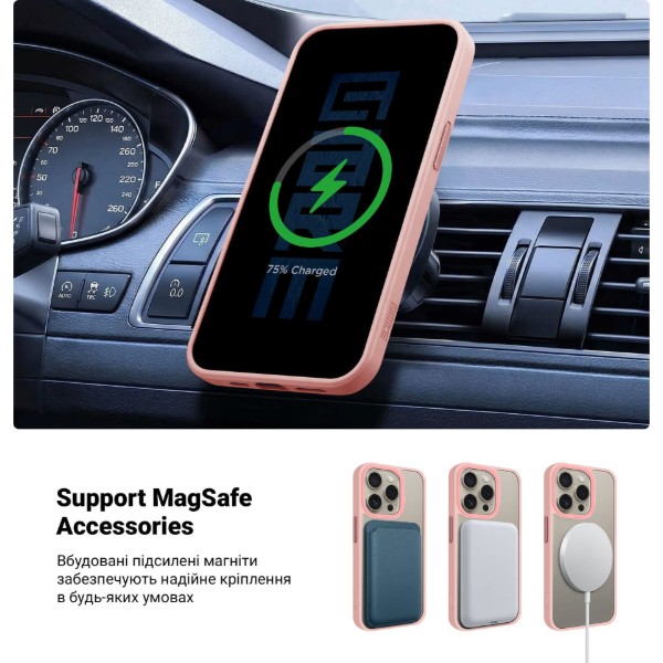 Фото - Чохол для смартфону
 Armorstandart Uniq Magsafe for Apple iPhone 13 Pro Pink (ARM75294)
