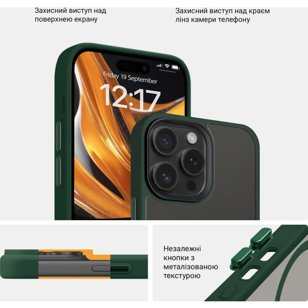 Фото - Чохол для смартфону Armorstandart Uniq Magsafe for Apple iPhone 15 Pro Max Dark Green (ARM75321)