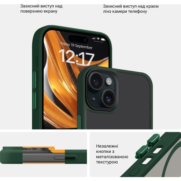 Фото - Чохол для смартфону Armorstandart Uniq Magsafe for Apple iPhone 15 Plus Dark Green (ARM75323)