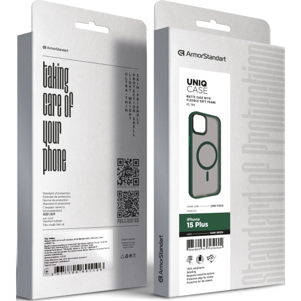 Фото - Чохол для смартфону Armorstandart Uniq Magsafe for Apple iPhone 15 Plus Dark Green (ARM75323)