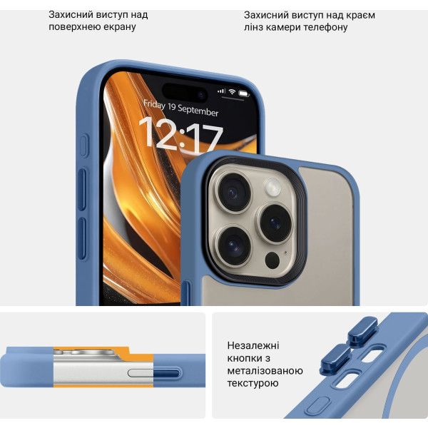 Фото - Чохол для смартфону Armorstandart Uniq Magsafe for Apple iPhone 15 Pro Light Blue (ARM75333)