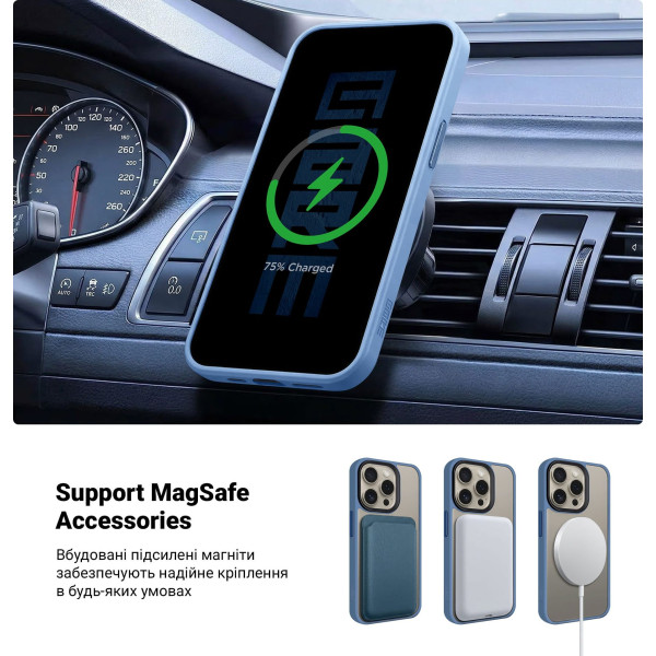 Фото - Чохол для смартфону Armorstandart Uniq Magsafe for Apple iPhone 15 Pro Light Blue (ARM75333)
