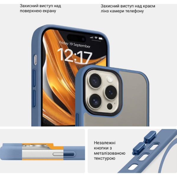 Фото - Чохол для смартфону
 Armorstandart Uniq Magsafe for Apple iPhone 13 Pro Max Light Blue (ARM75339)