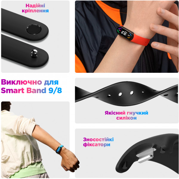 Фото - Ремінець для фітнес-браслету ArmorStandart for Xiaomi Mi Band 9/8 Spring (ARM75720)