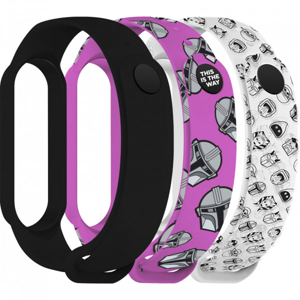 Фото - Ремінець для фітнес-браслету Armorstandart for Xiaomi Mi Band 7/6/5 This-is-the-Way Dark Lord 3 шт. (ARM77046)
