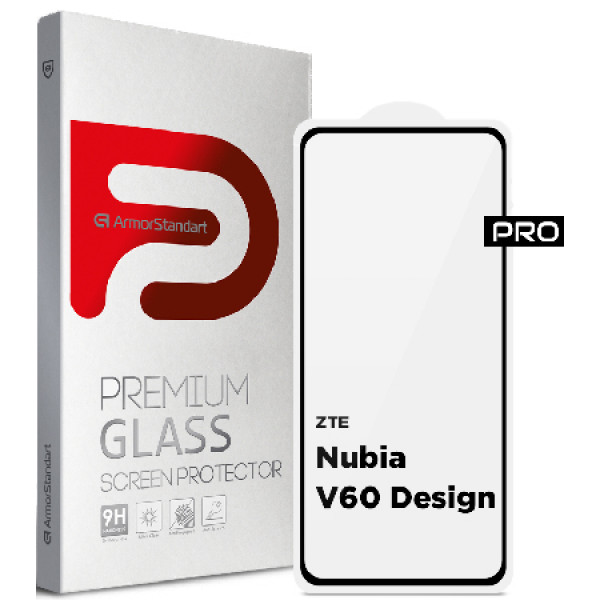 Фото - Захисне скло для смартфону Armorstandart Pro for ZTE Nubia V60 Design Black (ARM78906)