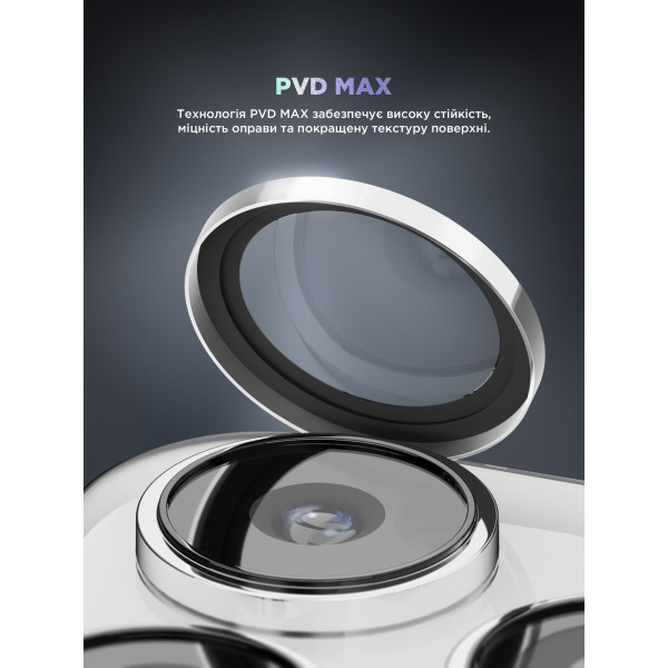 Фото - Захисне скло для смартфону Armorstandart для камери Supreme BI for iPhone 16 Pro/16 Pro Max Silver (ARM79421)
