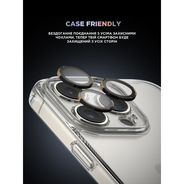 Фото - Защитное стекло для смартфона Armorstandart для камеры Supreme BI for iPhone 16 Pro/16 Pro Max Rose Gold (ARM79424)