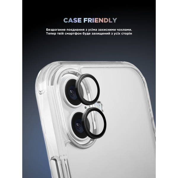 Фото - Захисне скло для смартфону Armorstandart для камери Supreme BI for iPhone 16/16 Plus Black (ARM79425)