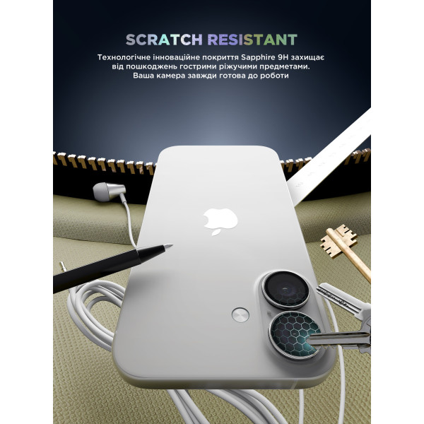 Фото - Защитное стекло для смартфона Armorstandart для камеры Supreme BI for iPhone 16/16 Plus Clear (ARM79428)