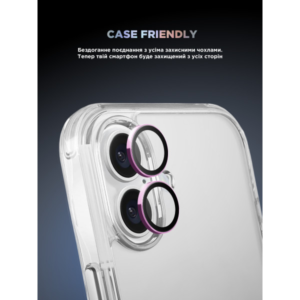 Фото - Захисне скло для смартфону Armorstandart для камери Supreme BI for iPhone 16/16 Plus Rose Pink (ARM79430)