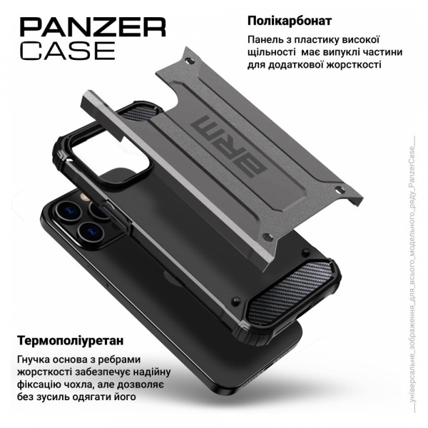 Фото - Чохол для смартфону Armorstandart Panzer for Apple iPhone 15 Pro Max Grey (ARM75646)