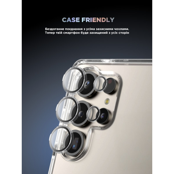 Фото - Захисне скло для смартфону Armorstandart для камери Supreme Black Icon for Samsung S25 Ultra Black Titanium (ARM83222)