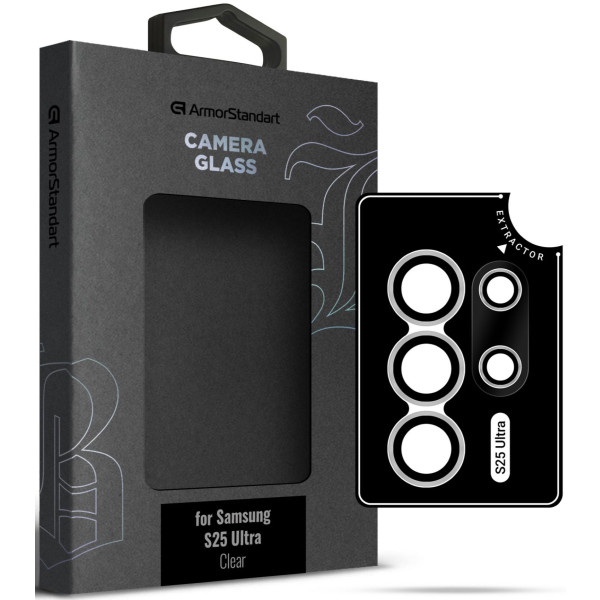 Фото - Защитное стекло для смартфона Armorstandart для камеры Supreme Black Icon for Samsung S25 Ultra Black Clear (ARM83223)