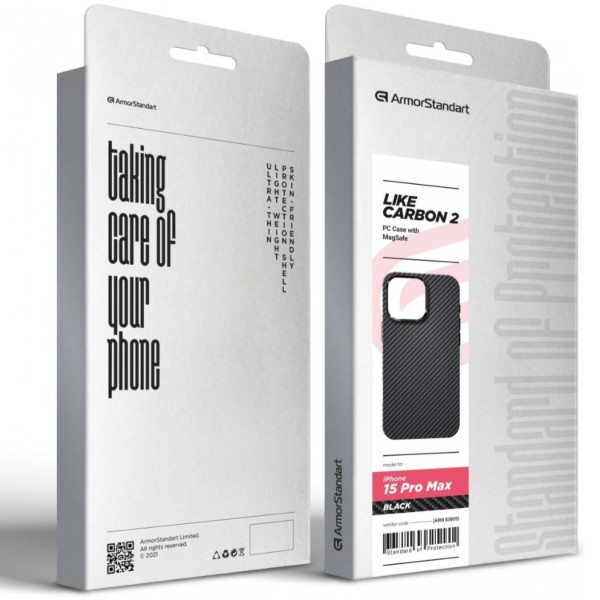 Фото - Чехол для смартфона Armorstandart LikeCarbon2 MagCase for Apple iPhone 15 Pro Max Black (ARM83805)