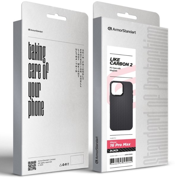 Фото - Чехол для смартфона Armorstandart LikeCarbon2 MagCase for Apple iPhone 16 Pro Max Black (ARM83808)