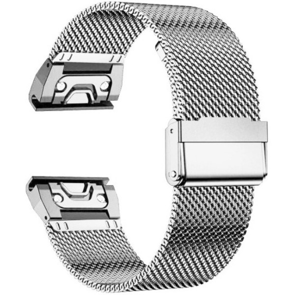 Фото - Ремешок для смарт-часов Armorstandart Flat Milanese for Garmin 22 mm Silver (ARM85727)